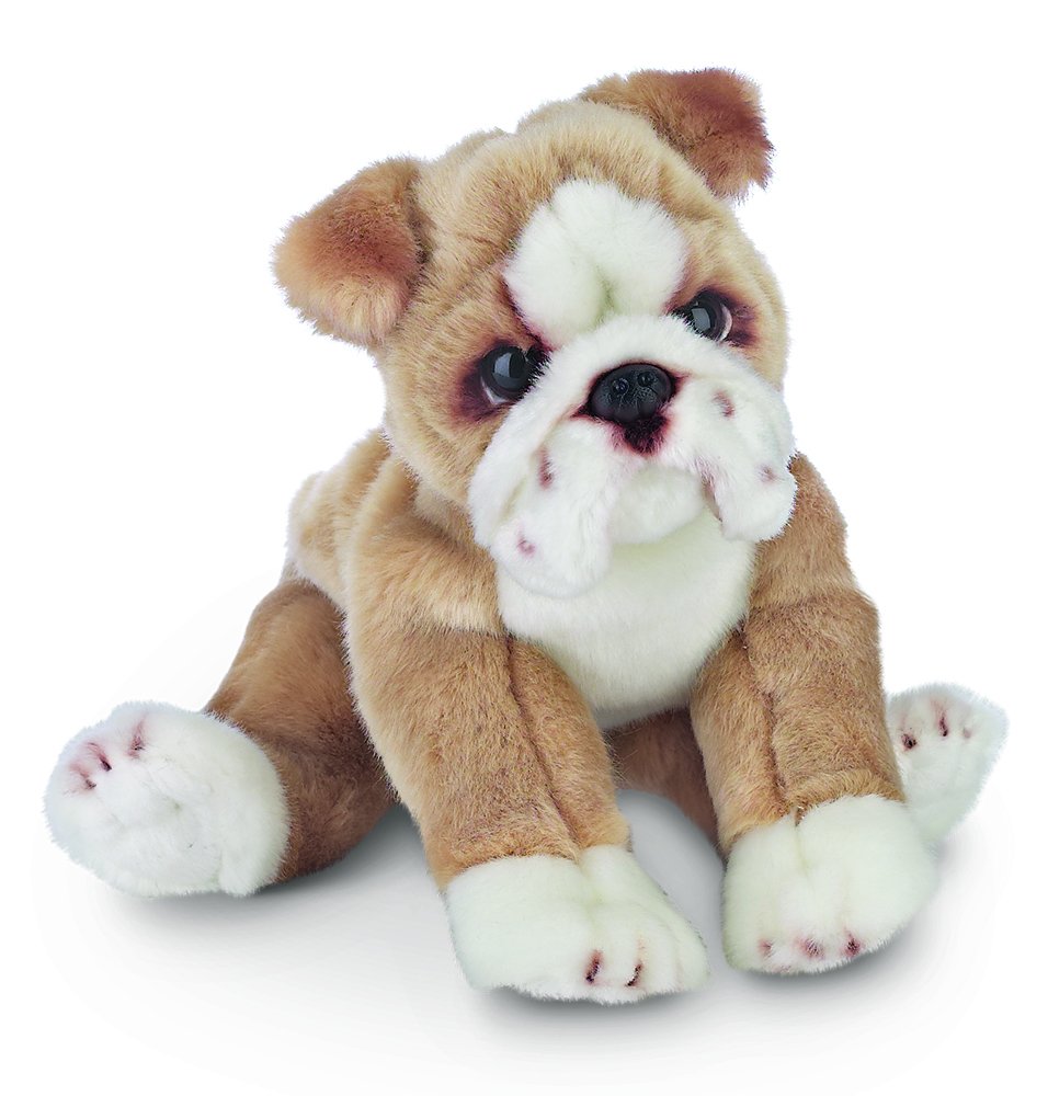 Nat and Jules Laying Large Bulldog Children's Plush Stuffed Animal Toy Baby