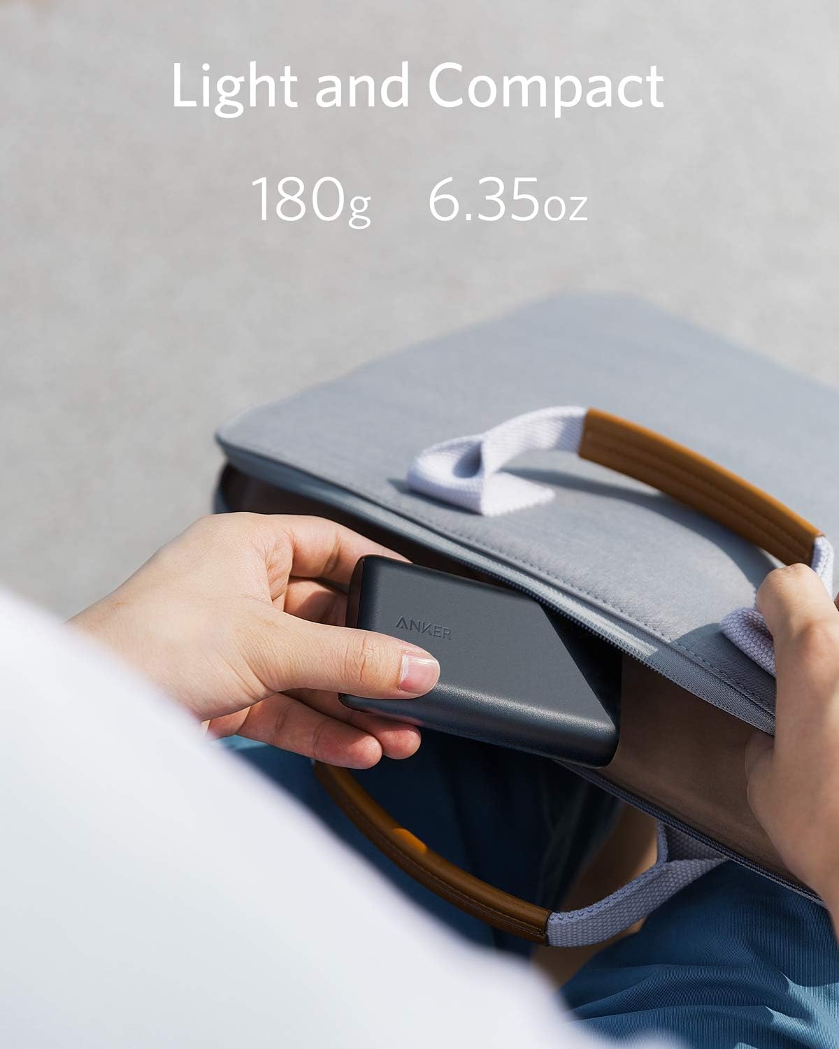 Anker PowerCore 10000 Portable Charger, One of The Smallest and Lightest 10000mAh Power Bank, Ultra-Compact Battery Pack, High-Speed Charging Technology Phone Charger for iPhone, Samsung and More.