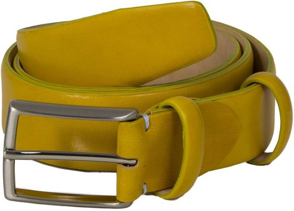 yellow leather belt
