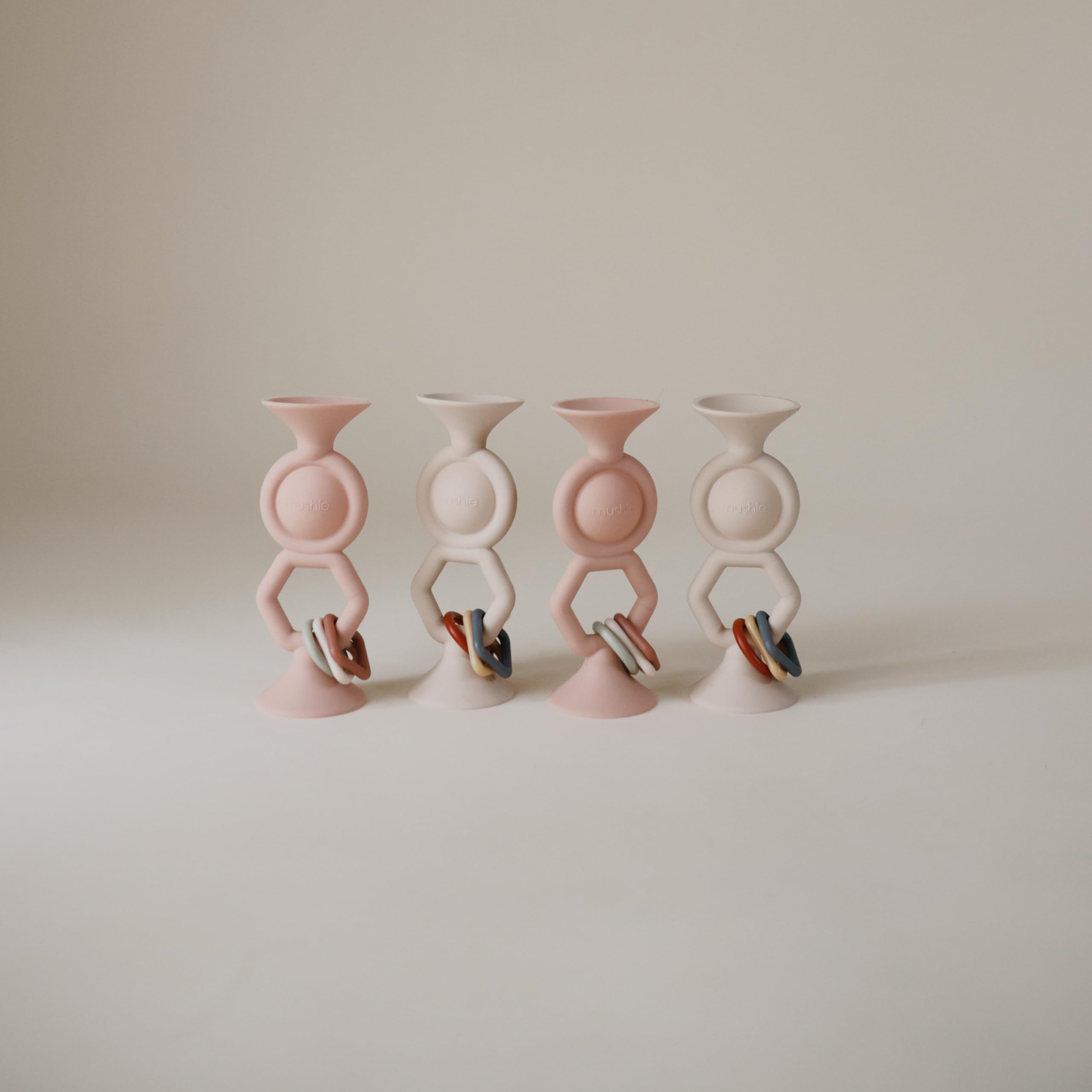 mushie HexaPop Suction Toy | Toddler Sensory Toy for Nursery and Play (Shifting Sand)