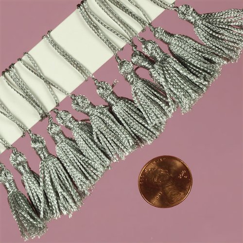 Silver Mini Tassel, 2"