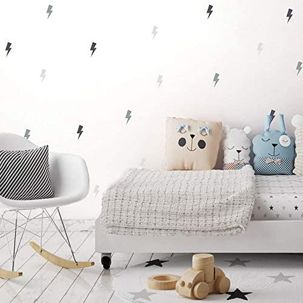 Lightning bolt wall stickers | Lots of colours options available | Perfect for a baby's nursery or child's bedroom