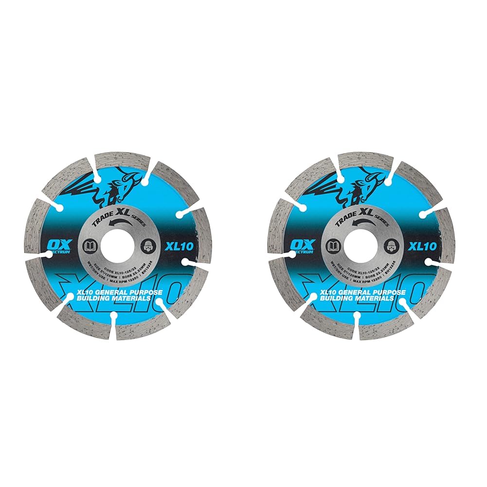 OX Trade XL-10 Segmented Diamond Blade - General Purpose - 125/22.23mm (Pack of 2)