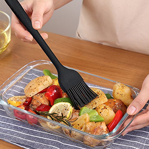 YuCool 5 Pack Silicone Basting Brush, Pastry&Basting Oil Brush with 2 Rest for BBQ,Turkey Baster,Cake,Barbecue Utensil,Grilling,Marinating-5 Colors - Thumbnail 7