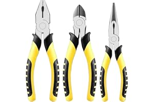 SIVFOTID Pliers Tool Set Small Mini Wire Cutter Pliers Household Tool Kit Set, 6'' Long Needle Nose Pliers Diagonal Cutting P