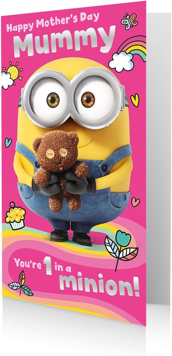 Happy Mother's Day Card Despicable Me 1 in a Minion!, Multi, 9 x 5 inch