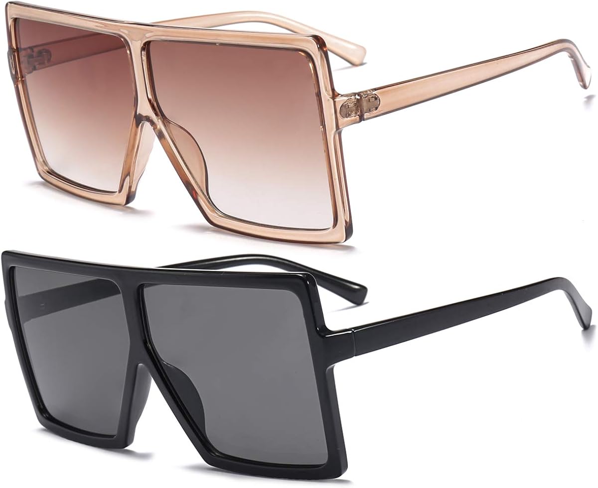 black oversized shades