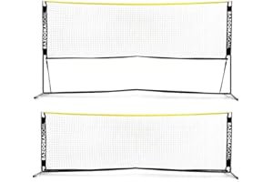 Bazookagoal Portable Soccer Tennis Net 9.8x3.3ft Complete Set – Adjustable and Foldable Training Tennis Net for Kids and Adults