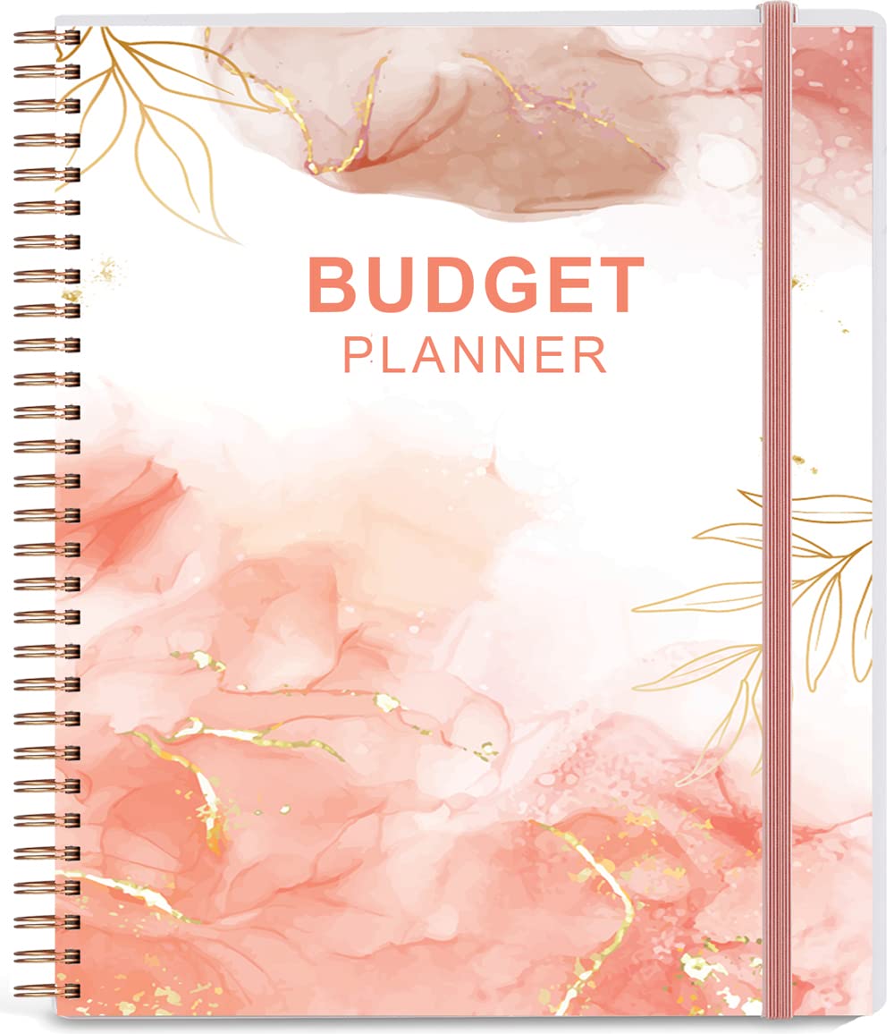 Budget Planner - 8" x 9.5" Monthly Financial Organizer with Expense Tracker Notebook. Monthly Budget Journal, Rose โ image 1