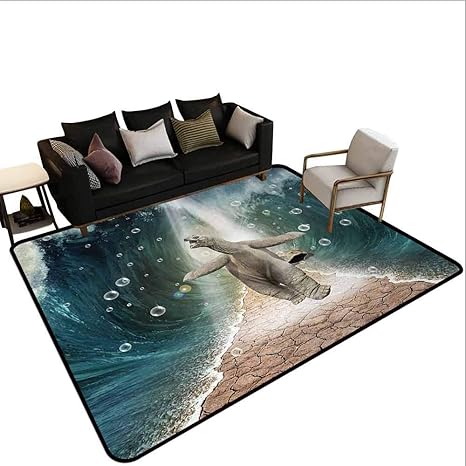 Amazon Com Aleasyhome Custom Rugs And Mats Naked Turtle Left Its