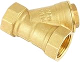 Akozon 3/4" BSPP Y Brass Ball Valve Strainer Filter for Water Oil Separation view 5