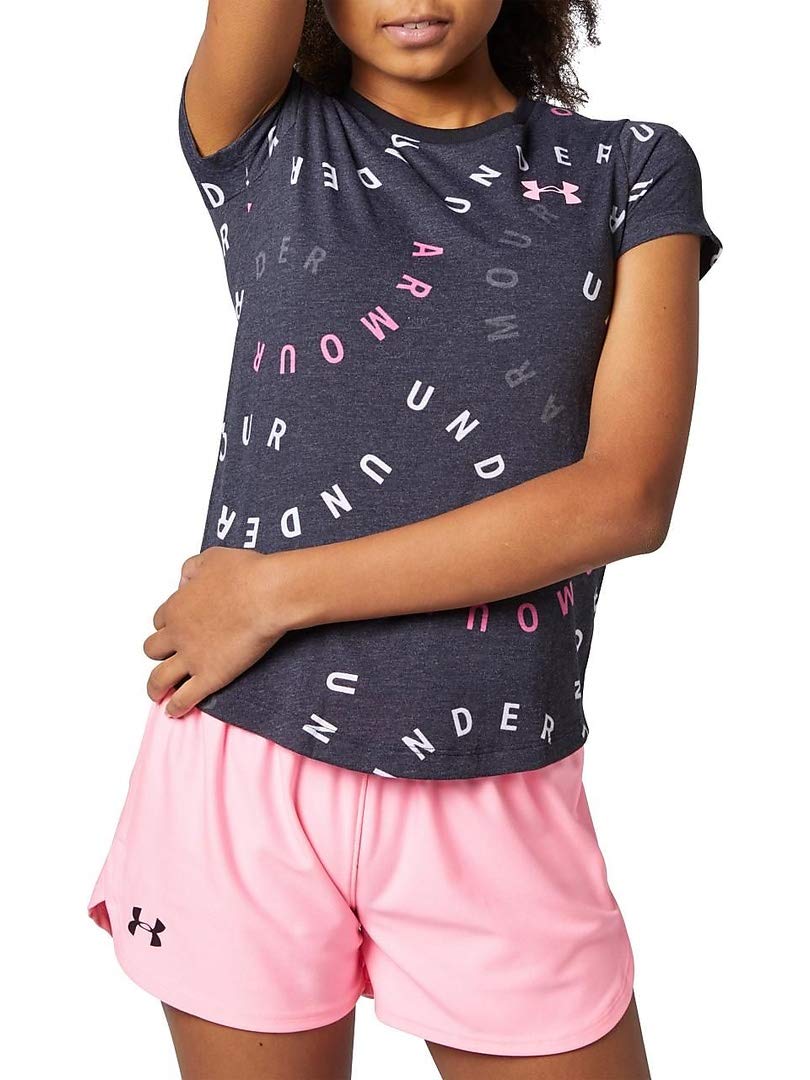 Under Armour Live Printed Wordmark Short Sleeve T-Shirt Girls & Girls