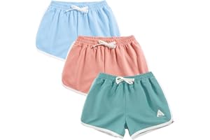 Rolanko Girls' Active Dolphin Shorts for Girls 3 Packs Kids Bike Running Summer Beach Athletic Sports 4-14 Years