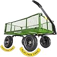 Gorilla Carts 4 Cu. Steel Utility Cart with No-Flat Tires, Green (Amazon Exclusive)