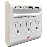 SCS Enterprises WF-113V6: 2K Resolution WiFi Camera Hidden in Power Outlet Extender Wall Charger, with P2P Remote Viewing, Recording and Notification (Manual Tilt View) (Night Vision)