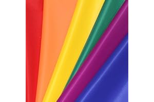 9KM DWLIFE Nylon Ripstop Fabric, 6 Color Set: 60x39 Inch, 40D Waterproof, Lightweight, Windproof, Bulk Fabric for Kite, Tent, Flag, Bag, Tarp Cover, Outdoor DIY Project