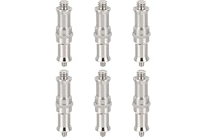 PATIKIL Camera Spigot Screws Converter 3/8" to 1/4" Male to Male, 6 Pack Tripod Screw Adapters Spigot Stud for Light Stand Ho
