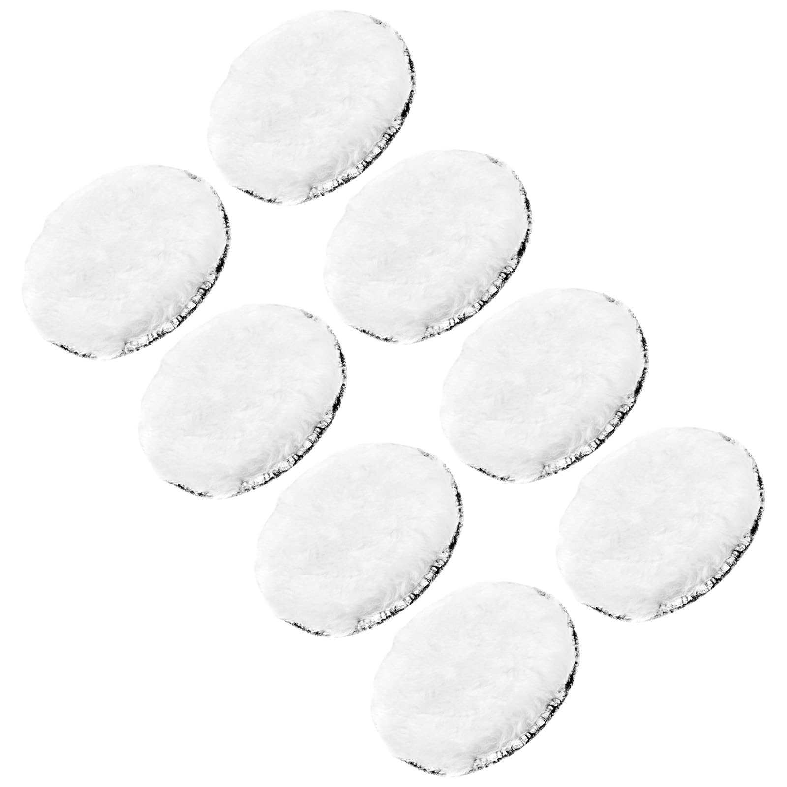 CoCud Wool Polishing Pad, 4" Diameter, Wool Hook and Loop Backing Buffing Pad - (Applications: for Cars, Glass, Wood Products), 8-Pieces