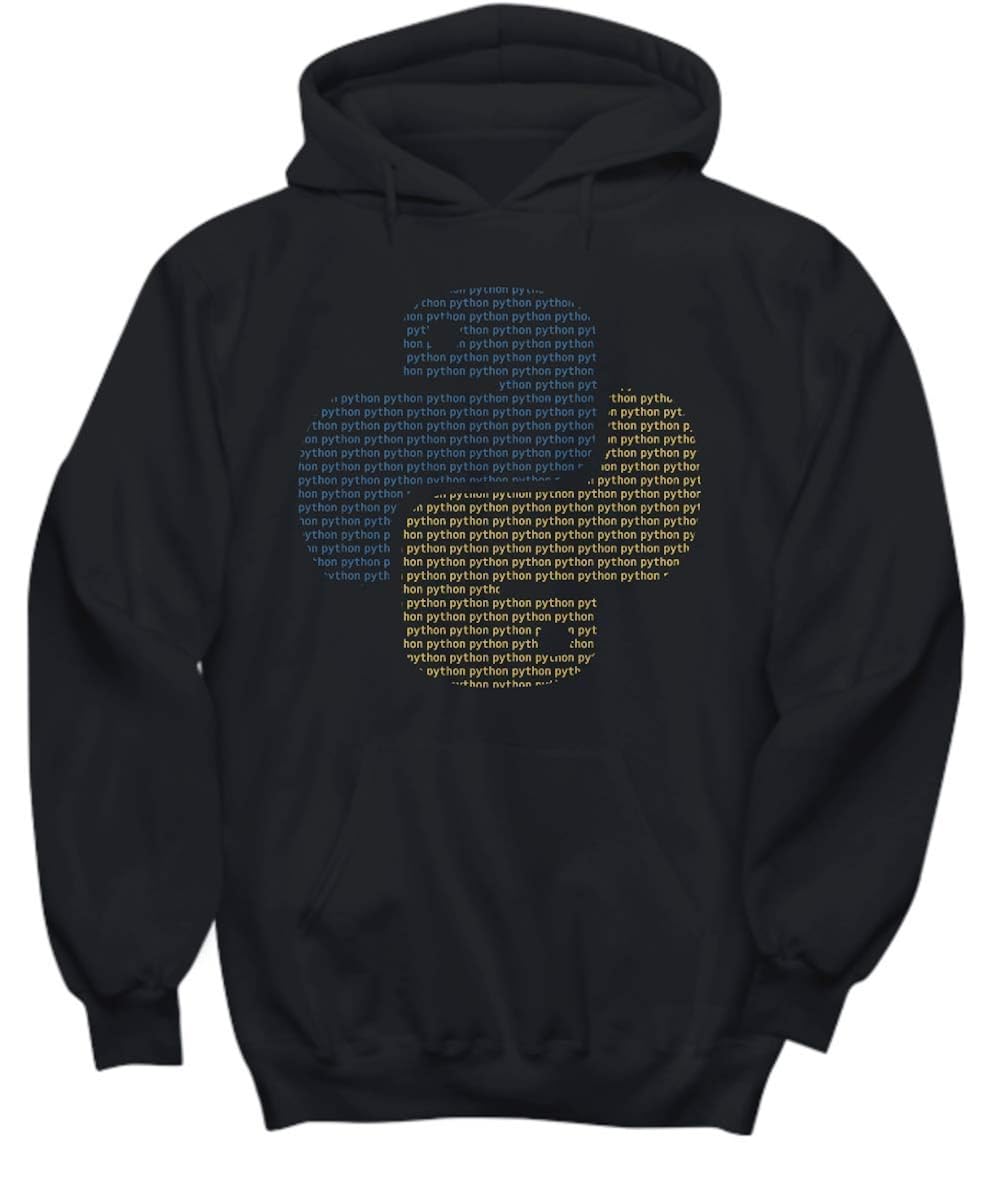 LaserKing Python Programming Language Hoodie Unisex Black and Navy