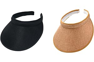 jecvxor Cloth Covered Slip-On Visor for Women, Adjustable Cap Sports Sun Visors for Men