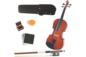 VERAHAUS CVA-400 14-Inch Full Solid Wood Viola Handcrafted 4/4 Size, Professional Grade Performance Instrument for Aspiring Musicians & Adults With Bow/Rosin/Case