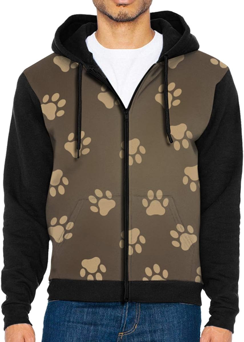 paw print zip up hoodie