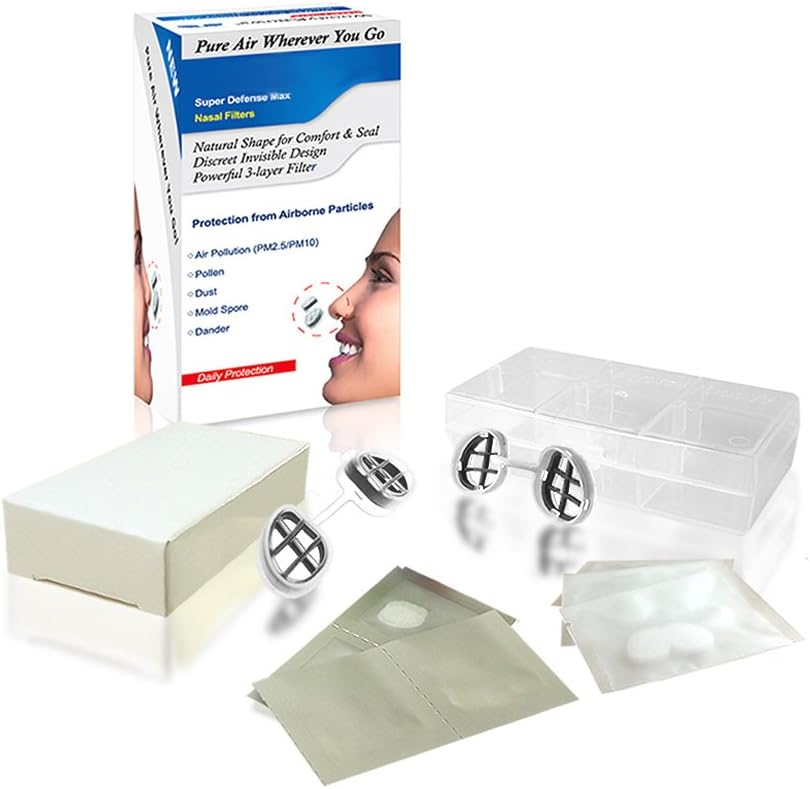 Cozibreath 3 in 1 Nasal Mask Relief Allergies Reduce Pollen, Dust (Round Nostrils, L(3 Frames))