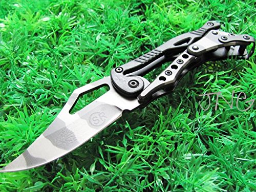 S.R. Unique Desert Camo Transformers Military Tactical Mechanical Folding Knife Best Buy, Best Choice for Survival, Fishing, Sailing, Craft, Hunting or Camping Gear - Thumbnail 2