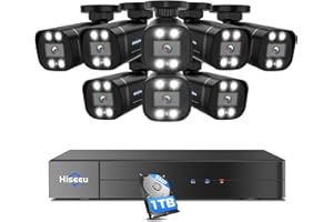 Hiseeu 3K Wired Outdoor Security Camera System with Audio,Smart Dual Light,5MP 8CH Surveillance DVR,8X5MP CCTV Cameras & 1TB Hard Drive,AI Human/Vehicle Detection,Smart Playback for Home Security