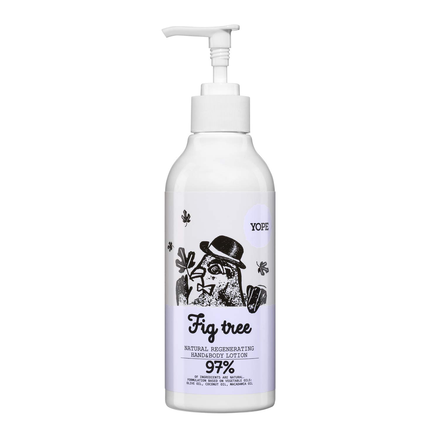 YOPE Natural Body Lotion, Shea Butter, Dry Skin, Regenerating, Mositursing, 98% Natural ingredients, Fig Tree 300ml