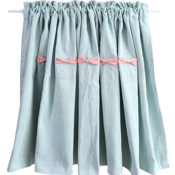 Amazon Com Muzidp Half Curtain American Country Blue Small Fresh