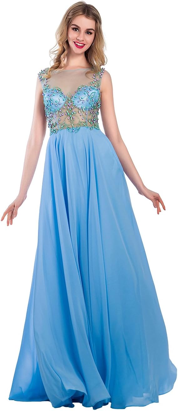 HighBuy Women's Empire Dress Blue Blue Blue One size Amazon.co.uk