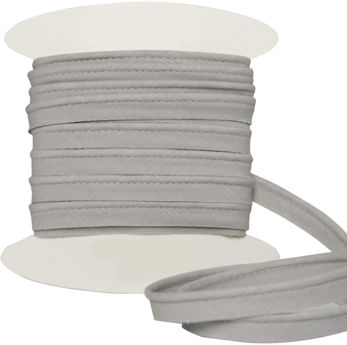 Cotton flanged Insert Piping Cord - Available in Several Colours - Flanged Piping Cord for Cushions (Grey, By 5 Meters)