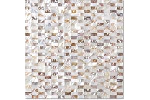 Avant Decor | Mother of Pearl Mosaic Tile | Peel and Stick Kitchen Backsplash Tiles | Stick On Wall Tiles | Easy DIY Installation | 5” x 5” | Sample Tile