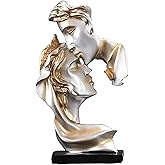 Couples Figurine Abstract Statue Couple Sculpture Nordic Couples with Kiss Shape Design for Desktop Bedroom Ballroom Ornament