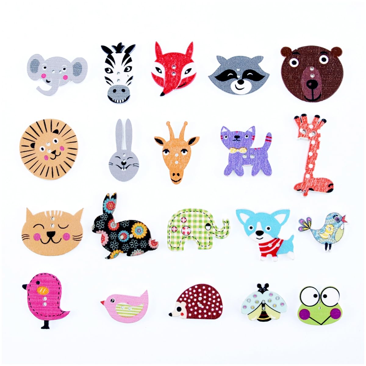 Luckious 30pcs Animal Push Pins for Cork Board - Cute and Colorful Plastic Thumb Tacks, Decorative Pushpins
