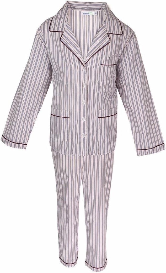 ShopperTree Soothing Cotton Striped Grey Night Wear for Boys