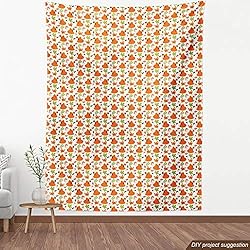 Ambesonne Fox Fabric by The Yard, Forest Fauna and