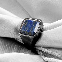 MYNENEY 14K Gold/Silver Plated Square Signet Ring