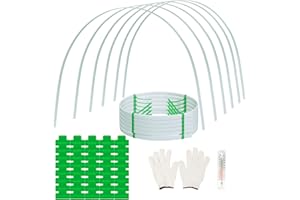 XYADX Green House Kit Garden Hoops for Plants Greenhouse Hoops for Raised Flexible PVC Garden Tunnel 79 Inch Hoops for Garden Netting Garden Poles for Plant Growth-6PCS