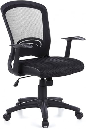 hjh OFFICE Flyer 10 Silla de Oficina, Negro, 44 x 58 x 108 cm: Amazon