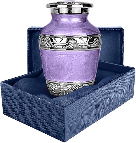 Amazon シルバーライニング ラベンダー スモール 形見 骨壺 人間の遺灰用 数量1 Trupoint Memorials インテリア