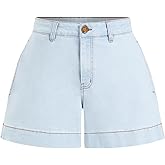 CIDER Jean Shorts for Women Denim Shorts with Pockets Mid Rise Stretchy Casual Jorts Trendy Summer Outfits Y2K