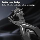 Diyife Leather Hole Puncher Upgraded Full Set Heavy Duty 6 Hole Sizes view 4
