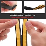 Bynsaer Draught Excluder Tape D-Type 10M Self-Adhesive Foam Seal Black view 4