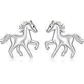 Hypoallergenic 925 Sterling Silver Animals Mushroom Stud Earrings Dog Bunny Pig Cow Otter Deer Ear Studs for Women