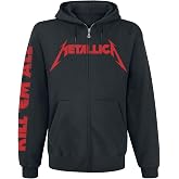 Metallica Men's Kill Em All Zip Up Hoodie Sweatshirt Black
