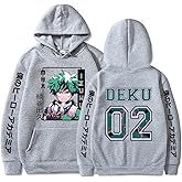 Xuminvty Midoriya Academia Hoodie Adult Men Deku Sweatshirt Izuku Cosplay Pullover Sweater