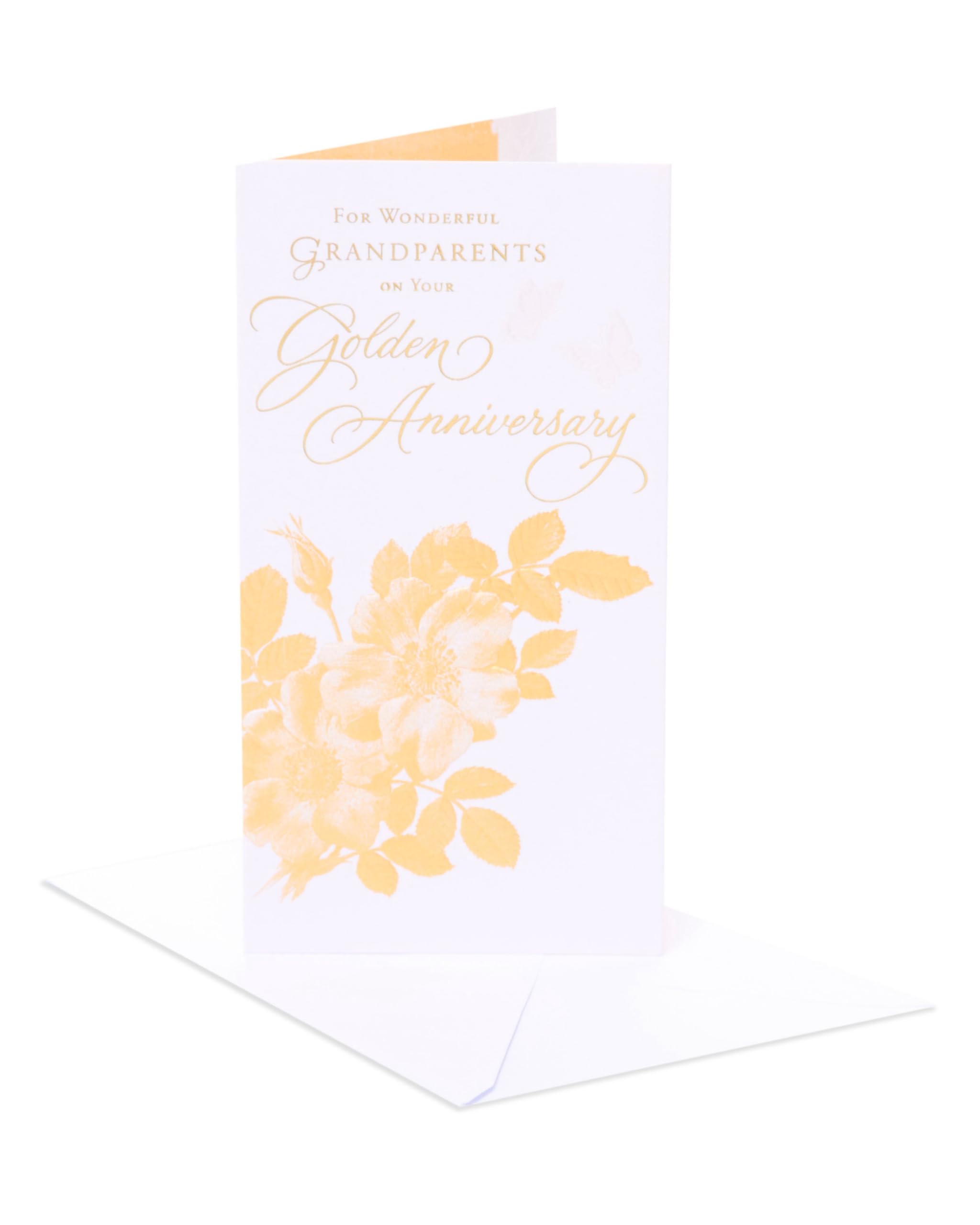 UK Greetings | 50th Wedding Anniversary Card Grandparents | Happy Anniversary | Her/Him | With Envelope | 139 x 216 mm