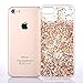iPhone 7 Case, iPhone 7 Glitter Case, Surpriseyou Creative Design Flowing Liquid Quicksand Floating Luxury Bling Glitter Sparkle Love Heart Diamonds Clear Hard Case for iPhone 7 (Gold Diamonds)